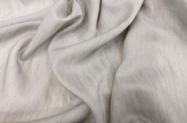Тюль сетка, серый, с утяжелителем, 330 см, Турция 2