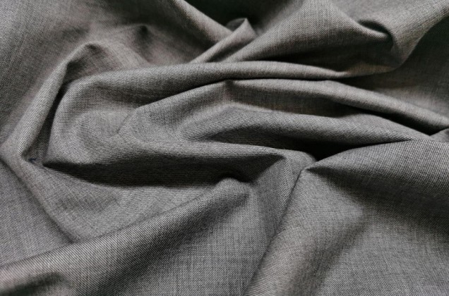 Рубашечный хлопок серого цвета 7352, Италия (ОСТАТОК)