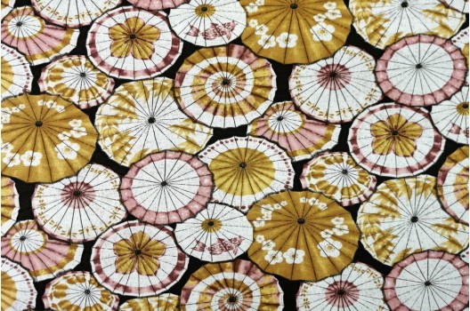 Дак (DUCK) китайские зонтики, горчичный и пудровый цвет