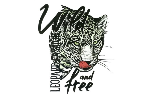 Термонаклейка, Leopard Wild and Free, 10x12 см