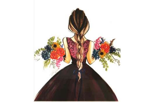 Термонаклейка Girl 12х10 см