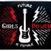 Термонаклейка Girls Power на чёрном фоне