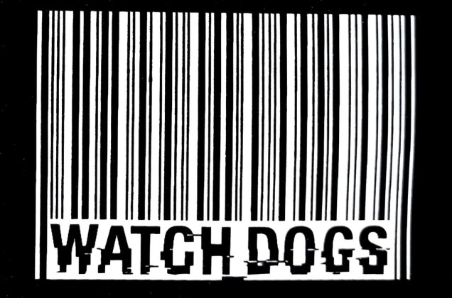 Термонаклейка Watch Dogs на черном фоне 7,5х10 см