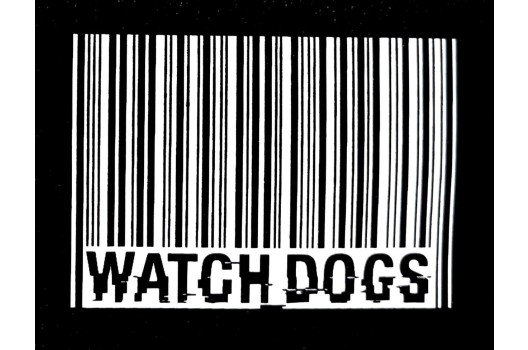 Термонаклейка Watch Dogs на черном фоне 7,5х10 см