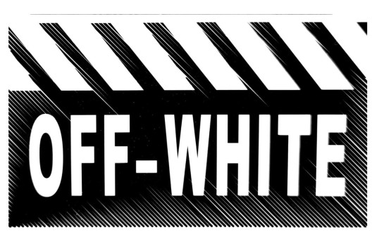 OFF-WHITE белые буквы на черном 