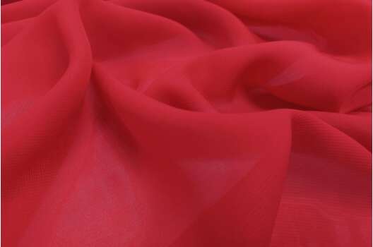 Шифон, красный