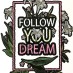 Термонаклейка Follow you Dreams 22х17,5 см