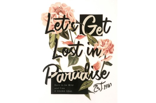 Термонаклейка Lost in Paradise 24х18 см