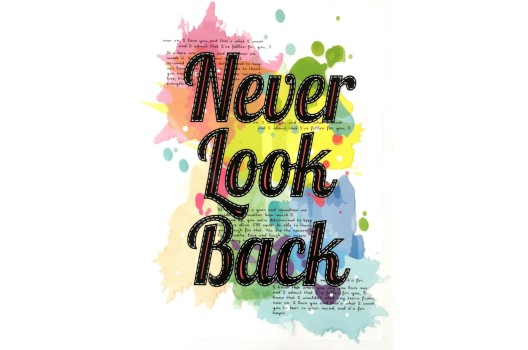 Термонаклейка Never Look Back 30х21 см