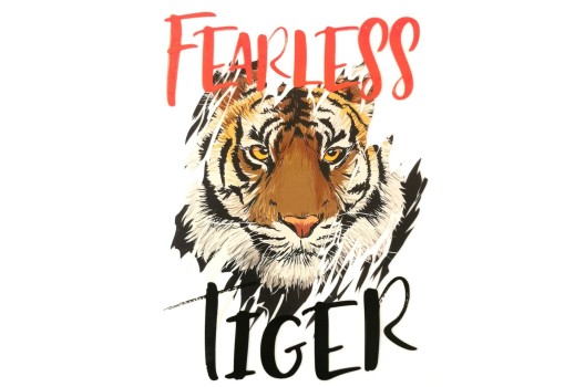 Термонаклейка Fearless Tiger 23,5х16,5 см