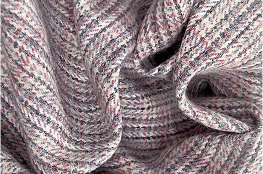 Мебельная Рогожка, розово-голубая мелкая клетка