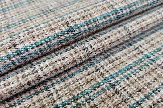 Мебельная Рогожка, бежево-голубая клетка мелкая