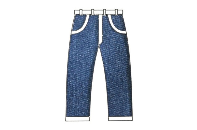 Стильный джинс синий (dark medium) С-4 2