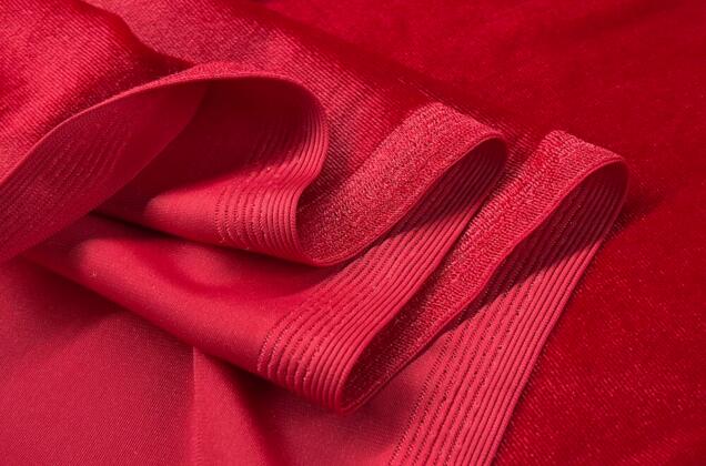 Бархат стрейч, алый 2