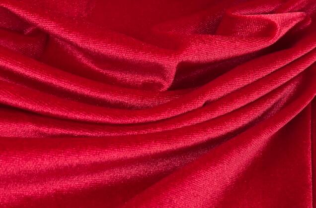 Бархат стрейч, алый 3