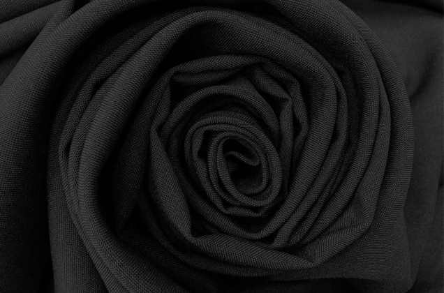 Габардин Фуа [Fuhua] черный, цвет 322