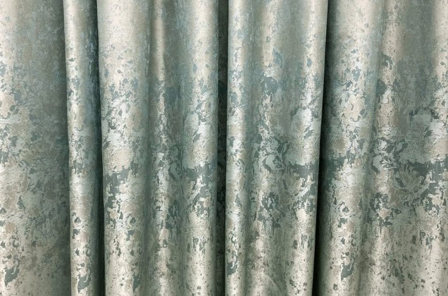 Портьерная ткань (купон 300 см), бирюзовое сияние