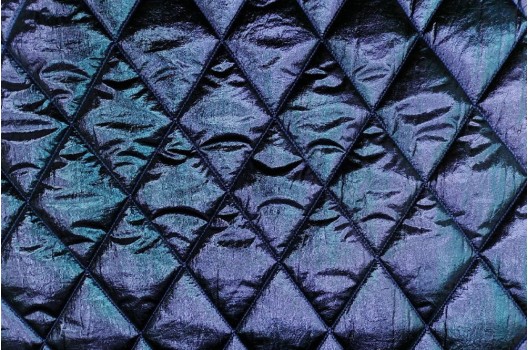 Курточная ткань на синтепоне, темно-синие ромбы