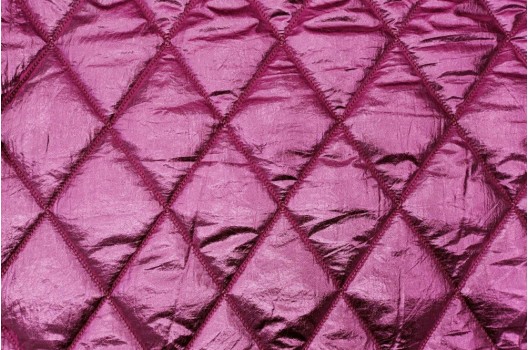 Курточная ткань на синтепоне, розовые ромбы