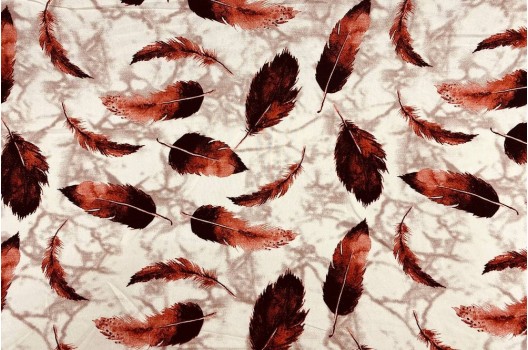 штапель тёмно-оранжевые перья, Турция