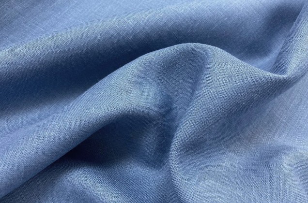 Лен блузочно-сорочечный, синий, 05С212 (1379)
