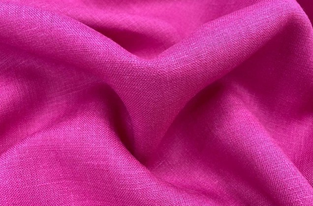 Лен блузочно-сорочечный цвет ярко-розовый 05C212 (1641)