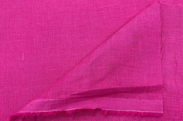 Лен блузочно-сорочечный цвет ярко-розовый 05C212 (1641) 2
