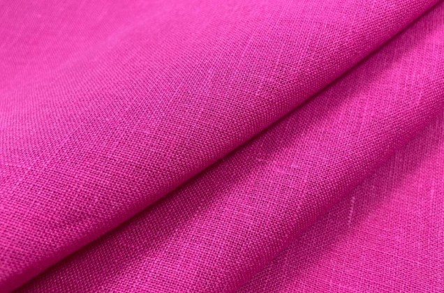 Лен блузочно-сорочечный цвет ярко-розовый 05C212 (1641) 1
