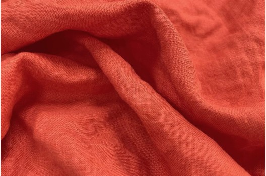 Лен мятый 08С341 (1226), цвет оранжевый