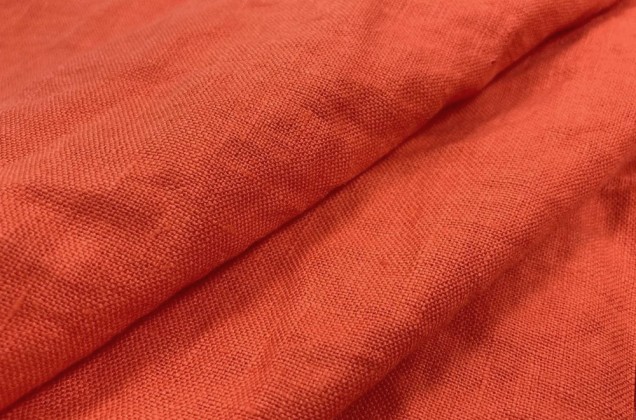 Лен мятый 08С341 (1226), цвет оранжевый 1