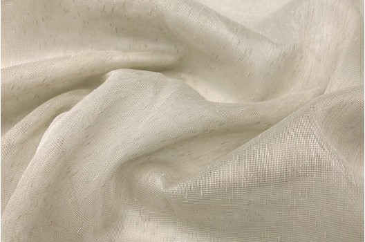 Тюль сетка Дождик кремового цвета, Турция