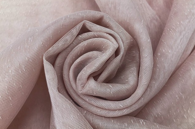 Тюль сетка Дождик нежно-розового цвета, Турция 4