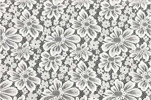 Кружевное полотно Цветы, экрю