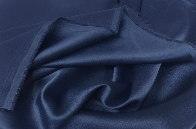 Свадебный сатин с лайкрой, темно-синий, арт. 23 1