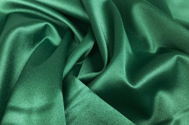 Свадебный сатин с лайкрой, зеленый, арт. 19