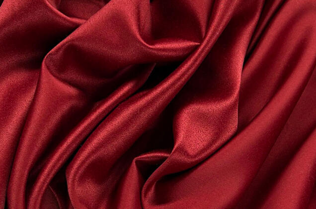 Свадебный сатин с лайкрой, рубиновый красный, арт. 18