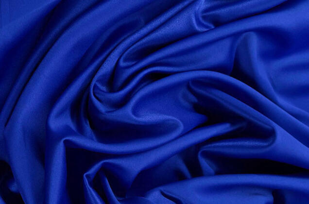 Свадебный сатин с лайкрой, синий, арт. 14