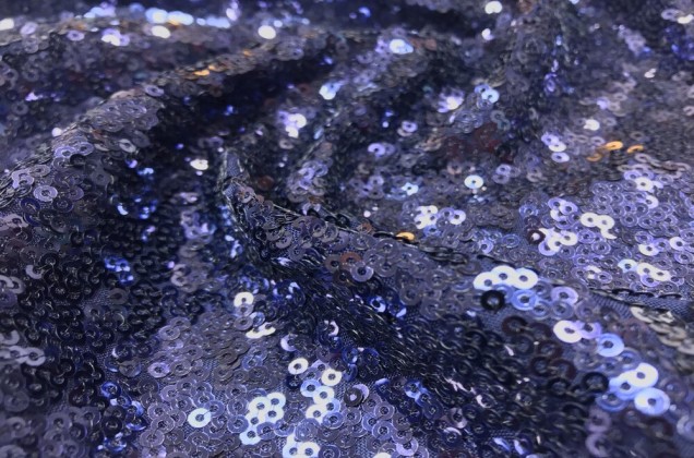 Пайетки 3 мм на масле, темно-синий цвет