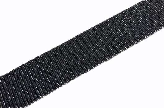 Резинка черная с серебром, 20 мм