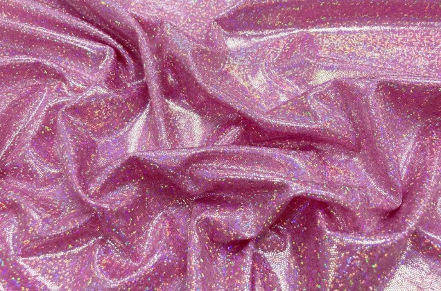 Голограмма диско розовый, мелкий рисунок 2