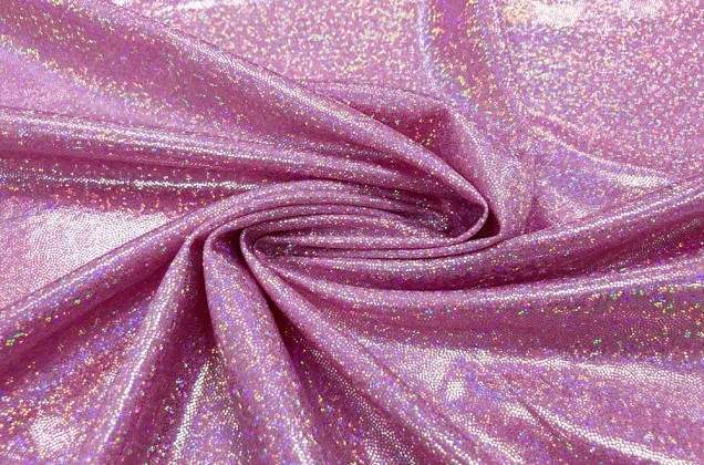 Голограмма диско розовый, мелкий рисунок 1