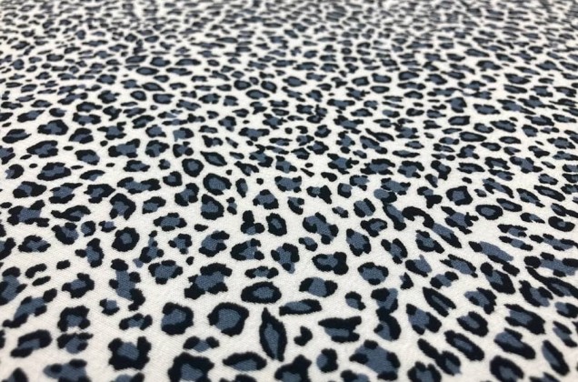 Вискоза PLAIN, серо-голубой леопард, PN2052 1