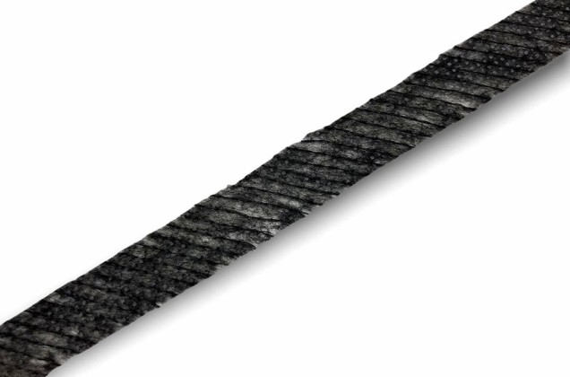 Лента флизелиновая нитепрошивная по косой, черная, 1 см 1