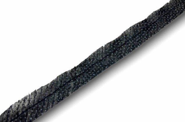 Лента флизелиновая клеевая с усилением, черная, 1 см 1