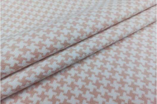 Пальтовая Пепита пудровая