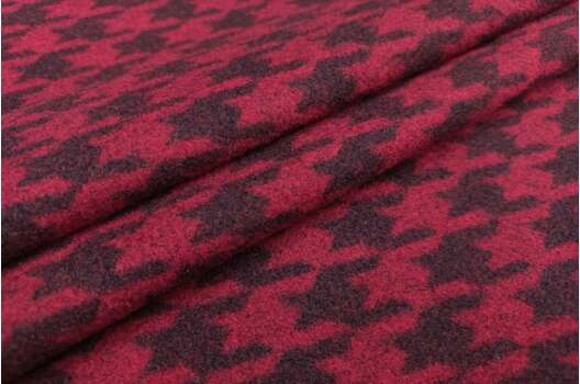 Пальтовая Гусиная лапка бордовый